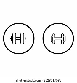 barbell line icon design vector template