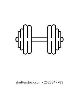 Plantilla de Vector de diseño de icono de línea de Barbell