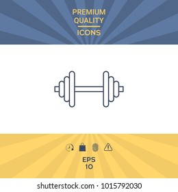 Barbell line icon. Element for your design