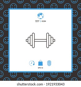 Barbell line icon. Element for your design