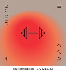 Barbell line icon. Element for your design