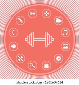 Barbell line icon. Graphic elements for your design