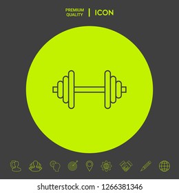 Barbell line icon. Graphic elements for your design