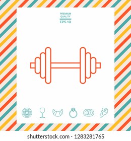 Barbell line icon. Graphic elements for your design