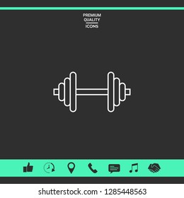 Barbell line icon. Graphic elements for your design