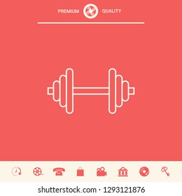 Barbell line icon. Graphic elements for your design