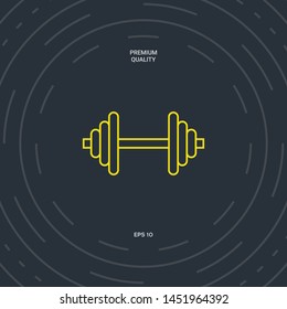 Barbell line icon. Graphic elements for your design