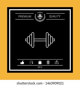 Barbell line icon. Graphic elements for your design