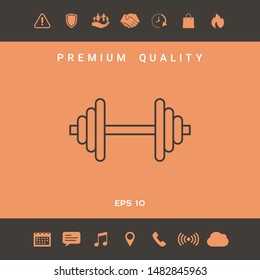 Barbell line icon. Graphic elements for your design