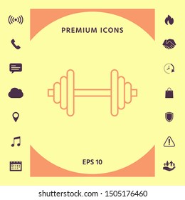 Barbell line icon. Graphic elements for your design