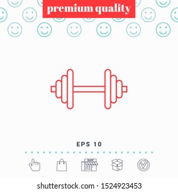 Barbell line icon. Graphic elements for your design