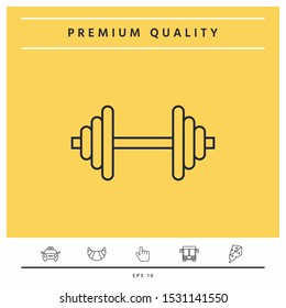 Barbell line icon. Graphic elements for your design