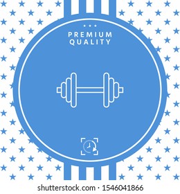 Barbell line icon. Graphic elements for your design