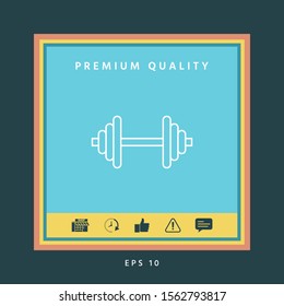 Barbell line icon. Graphic elements for your design