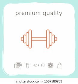 Barbell line icon. Graphic elements for your design