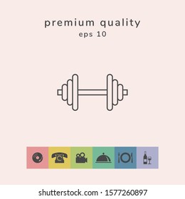 Barbell line icon. Graphic elements for your design