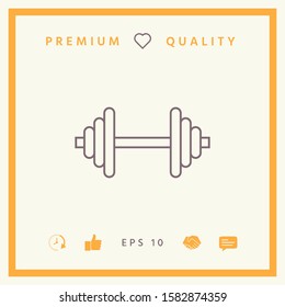 Barbell line icon. Graphic elements for your design