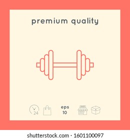 Barbell line icon. Graphic elements for your design