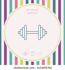 Barbell line icon. Graphic elements for your design