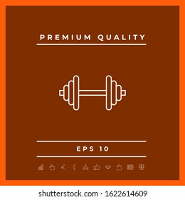 Barbell line icon. Graphic elements for your design