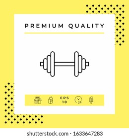 Barbell line icon. Graphic elements for your design
