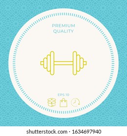 Barbell line icon. Graphic elements for your design