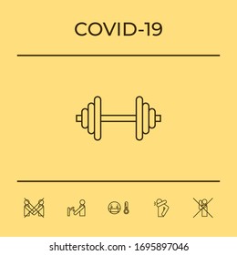 Barbell line icon. Graphic elements for your design