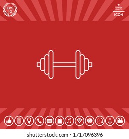 Barbell line icon. Graphic elements for your design