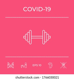 Barbell line icon. Graphic elements for your design