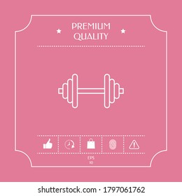 Barbell line icon. Graphic elements for your design