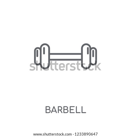 Barbell linear icon. Modern outline Barbell logo concept on white background from Gym and Fitness collection. Suitable for use on web apps, mobile apps and print media.