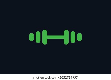 Modelo de vetor de design de logotipo Barbell. Ícone Barbell.