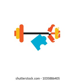 Barbell Logo Icon Design
