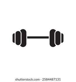Barbell logo icon illustration flat