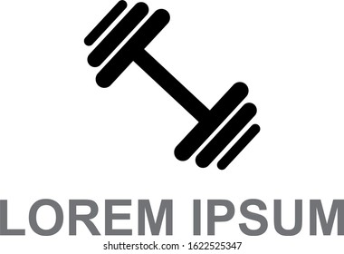 Barbell Logo Vector. Modern design
