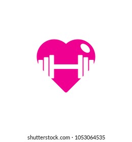 Barbell Love Logo Icon Design