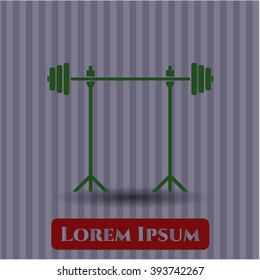 Icono de Barbell en rack