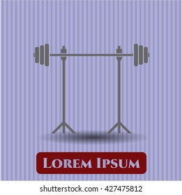 Barbell on Rack icon