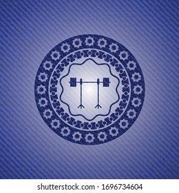 icono de barro con textura de jean