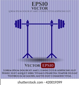 Icono o símbolo de Barbell on Rack