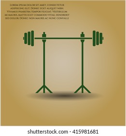 Barbell on Rack symbol