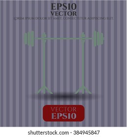 Barbell on Rack vector icon