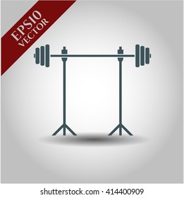 Icono de vector de la parrilla en rack