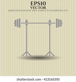 Barbell on Rack vector symbol