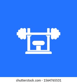 Barbell on the stand icon
