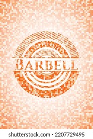 Emblema de mosaico de color naranja barbado. Ilustración vectorial. Detallado. 
