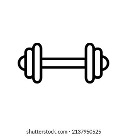 Barbell Outline Icon Design Vektorgrafik