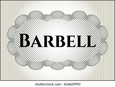 Barbell poster or card