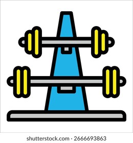 Barbell Rack Icon-Element für Design
