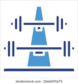 Elemento de ícone de rack de barbell para design